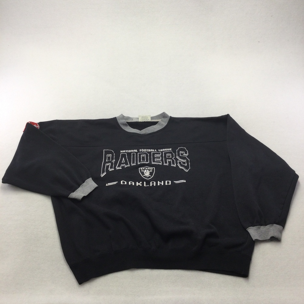 Vintage Oakland Raiders Sweatshirt Mens XL Black NFL Football Pullover Lee Sport